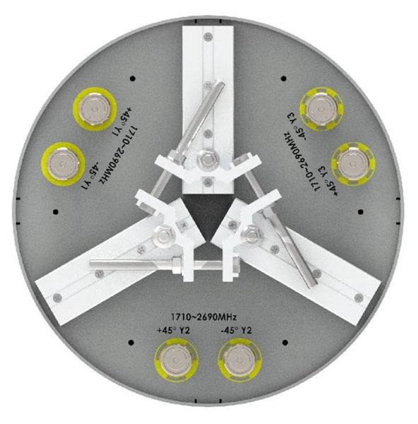 Broad Band Quasi Omni 6-Port Antenna, 1710~2690 MHz, 360°/360°/360
