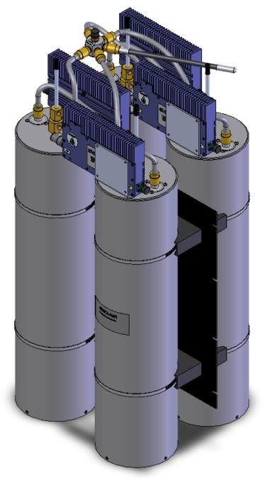 VHF Cavity Combiner, 2 to 5 channels, 132-174 MHz (Successor to