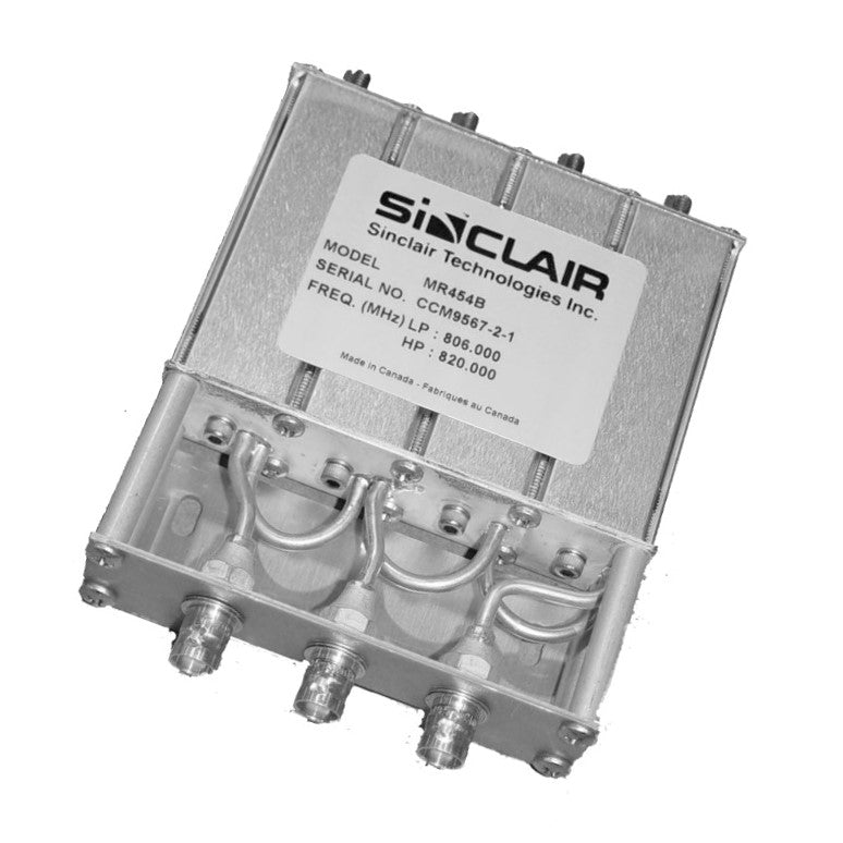 Duplexer, 4 cavity mobile, 24 or 45 MHz separation, 806-960 MHz
